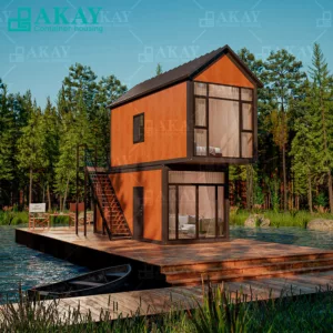 Double Layer Modern Insulated Prefabricated House Forest Apartments Factory Custom Detachable Container House -4