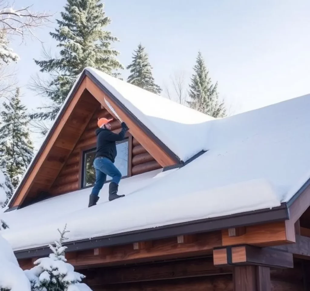 A Frame house is very easy to clear of snow