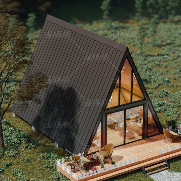 A triangular A-Frame house with excellent drainage performance (2)