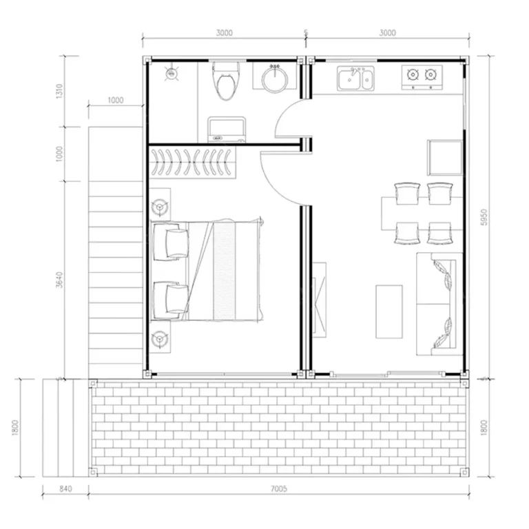 AKAY Luxury Prefabricated Living Duplex Apartment Factory Custom Portable Homes Detachable Container House-1013 (12)