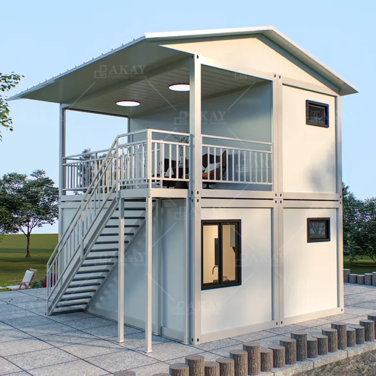 American project - two-story double-pitched roof container house modern apartment luxury villa from Chinese prefabricated housing manufacturer-1005 (2)