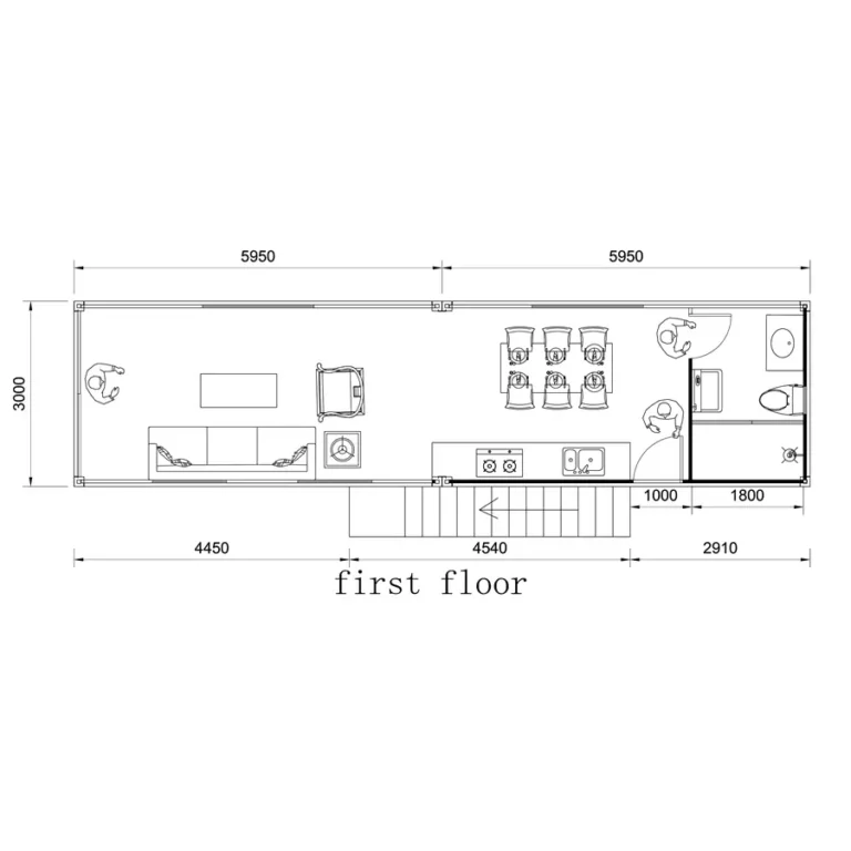 Luxury Double Storey Dormitory Modular Home Luxury Villas Prefabricated Home Prefab House Detachable Container House-1025 (1)